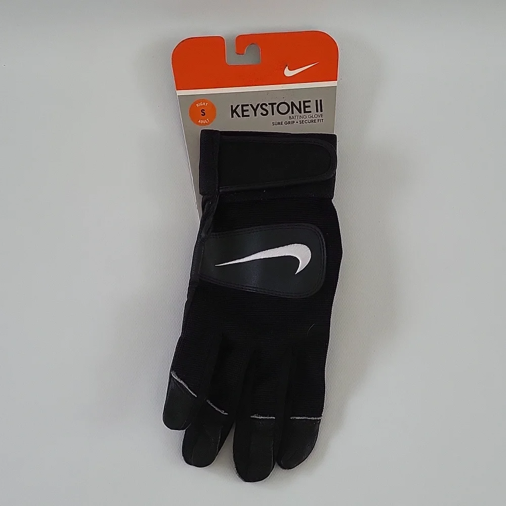Nike Keystone II Glove Adult Small Single Right Hand Black Batting Glove